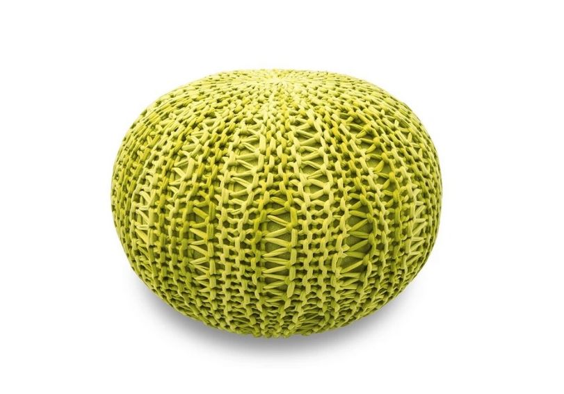 The Earth Company - 100% Cotton Pouf, Tulsi Green