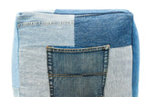 The Earth Company - Hand-Patched 100% Recycled Denim Ottoman