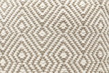 The Earth Company - 100% Hand Woven Cotton Ottoman, Ivory