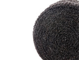 The Earth Company - 100% Hand Knitted Wool Stool, Natural Charcoal